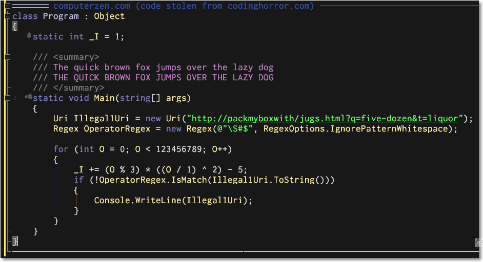 In search of the perfect monospaced programmers font - Inconsolata ...